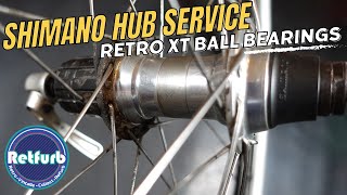 Retro Shimano XT M737 Bicycle Hub  Strip amp ReGrease  Retfurb Vintage Refurb [upl. by Demakis350]