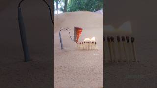 Matchstick Amazing Experiment 🔥💥 Diwali Creakers Testing shorts short video [upl. by Kore]