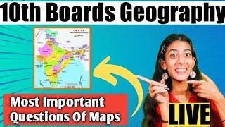 🔴Geography Most Important Questions Of Maps 8 Marks Covered  geography class 10th important ques [upl. by Novert]