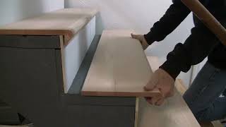 How to Install Oak Stair Treads on existing stairs [upl. by Hanonew]