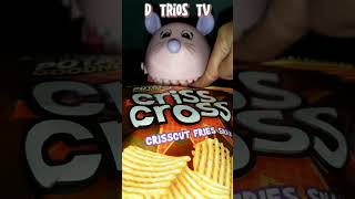 Cute Pink Mouse  Dont Try to Touch his Crisscut Fries Snax trending fun sounds viral shorts [upl. by Cordey]