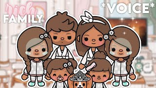 Aesthetic RICH Family MORNING ROUTINE  With Voices  Toca Life World Family Roleplay [upl. by Ellehcen820]