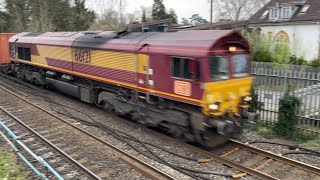 Class 66  66121  DB Cargo UK  EWS Livery [upl. by Radburn]