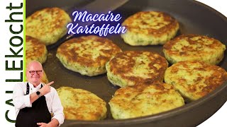 Knusprige Kartoffeltaler mit Speck und Zwiebel selber machen Rezept [upl. by Ecahc172]