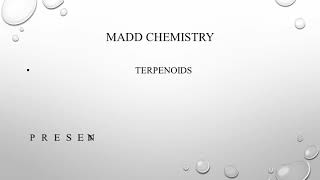 Terpenoids amp Introduction  Classification amp Isolation of Terpenoids [upl. by Gut679]