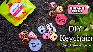 How To Make Cute Keychain With Fevicryl Mouldit Clay  3 DIY Keychain  Best gift ideas💡 [upl. by Radburn592]