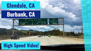 Glendale CA to Burbank CA  High Speed Driving Video [upl. by Alexander]