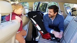 How to Install RearFacing Car Seat Diono Rainier  Radian RXT  60 Second Install Challenge [upl. by Flam623]