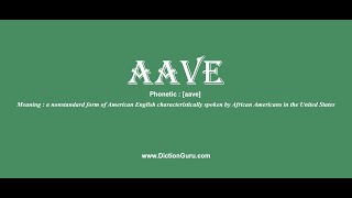 aave How to pronounce aave with Phonetic and Examples [upl. by Elbertine556]