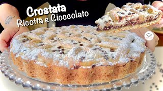 CROSTATA DI RICOTTA e CIOCCOLATO con NUTELLA facile e veloce [upl. by Gottfried]