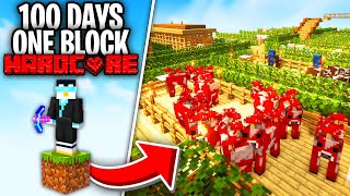 I Survived 100 Days on One Block Skyblock [upl. by Abixah962]