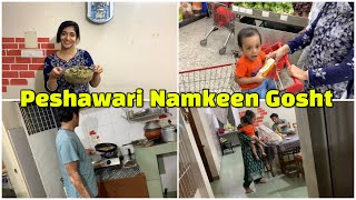 Peshawari Dawat at home 🏡 Pakistani Youtuber [upl. by Eanyl679]