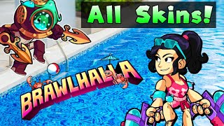 Winning 1v1 with ALL Heatwave 2022 Skins • Brawlhalla Gameplay [upl. by Ecnerret]