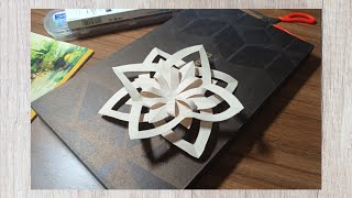 paper flowers  kirigami art paper art decoration [upl. by Tesler]