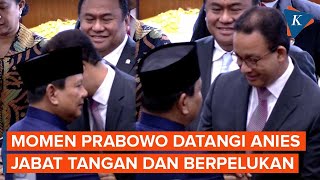 Momen Prabowo Jabat Tangan dan Peluk Anies Baswedan Usai Pelantikan Presiden [upl. by Amjan]