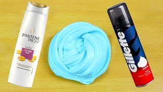 Slime With ShampooSalt and Shaving Foam No GlueNo Borax Slime Recipe 3 Ingredients Slime [upl. by Crespi]