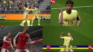 Denmark vs Spain Match Highlights  Yamal scores 2 goals [upl. by Freeborn903]