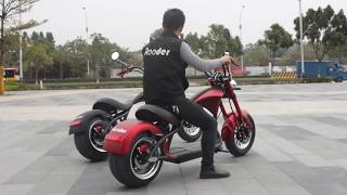 Citycoco electric scooter Rooder super chopper r804 m1 with EEC COC 25kmh 45kmh and 60kmh [upl. by Flodnar]