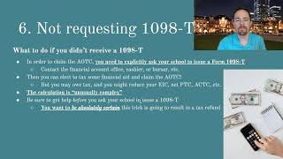 Costly TaxFiling Mistake 6 Not Requesting a 1098T from your School to Claim the AOTC [upl. by Arman773]