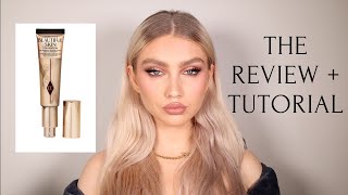 CHARLOTTE TILBURY BEAUTIFUL SKIN FOUNDATION REVIEW  SOFT GLAM MAKEUP TUTORIAL  LIZZY TURNER [upl. by Lesde]