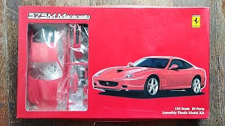 Fujimi 124 Ferrari 575M Maranello  Plastic Model Kit Unboxing [upl. by Ahsinrat]