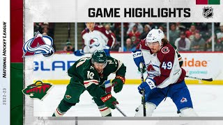 Avalanche  Wild 1017  NHL Highlights [upl. by Letta]