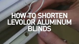 How to Shorten Aluminum Mini Blinds  Levolor Blinds [upl. by Gorski]