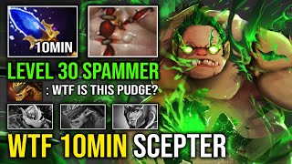 WTF 10Min Scepter Level 30 Pudge Spammer Magnet Hook with Max Heap Strength Counter ALL Dota 2 [upl. by Esikram]