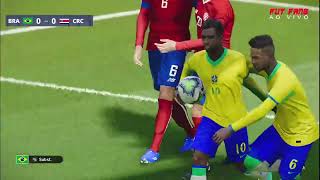 BRASIL X COSTA RICA AO VIVO GAMEPLAY DE SEGUNDA FEIRA  PES 2021 [upl. by Hillery]