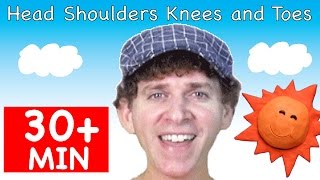 Head Shoulders Knees and Toes  Plus More Songs  30  Minutes of Kids Songs [upl. by Aeslehs]