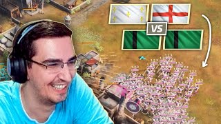 Going Mass Longbow vs Double Delhi in 2v2 AOE4 [upl. by Lahcar]