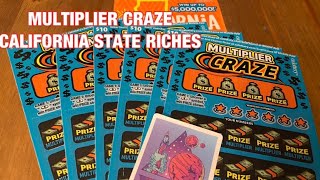 Multiplier Craze amp California State Riches Tickets‼️ California Lottery Scratchers🤞🍀🍀🍀 [upl. by Millburn]