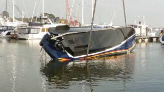 RNLI Shannon class lifeboat capsize test [upl. by Nessej359]