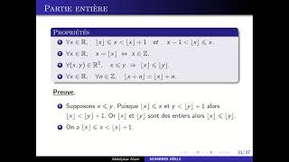 Propriété dArchimède et Partie entière [upl. by Giff]