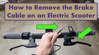 How to Remove the Brake Cable on an Electric Scooter [upl. by Winshell]