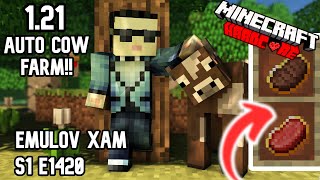 121 Auto Cow Farm Minecraft Hardcore Lets play S1 E1420 [upl. by Arden]