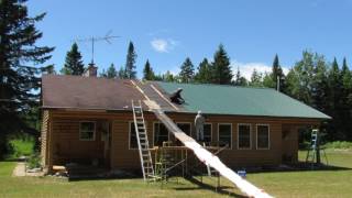 metal roof installation over existing shingles [upl. by Mosra]