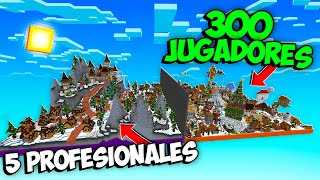 ENFRENTÉ a 5 CONSTRUCTORES PROFESIONALES vs 300 JUGADORES en MINECRAFT [upl. by Adnaluy]