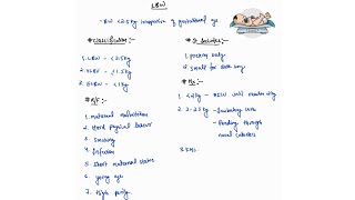 LOW BIRTH WEIGHTLBW NOTES  PEDIATRICS ONE PAGE NOTES  4TH PROFF  MBBS [upl. by Suzanne]