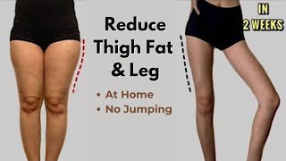 Reduce Leg Fat amp Thigh Fat 🔥 3 min Standing Workout at Home  No Jumping [upl. by Shelba]