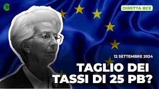 DIRETTA BCE taglio dei tassi di 25 punti base  12092024 [upl. by Batory]