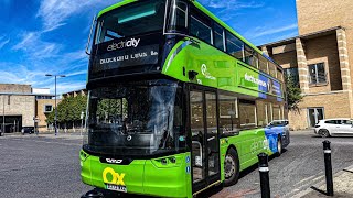 Oxford Bus Company Wright Electroliner 736 On Route 300 To Oxford [upl. by Koerlin]