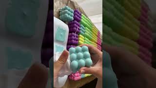 Cubic Candle unmolding Asmr ✨ order now ✨ candles candlesmakingathome candlelight candlemaking [upl. by Maddocks]