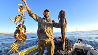 Sunup to Sundown HUGE Fish PB and Limits of Dungeness Crab 2425 Season [upl. by Ita225]