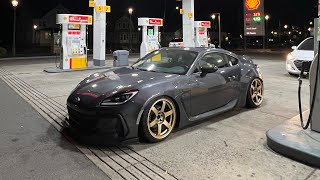 POV Night Drive to the Gym in my Slammed Manual 2022 BRZ [upl. by Ellednahs]