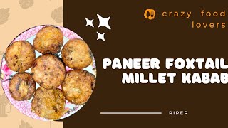 Paneer Foxtail Millet Kabab [upl. by Wit]