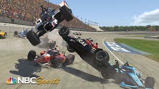 IndyCar iRacing Challenge Michigan International Speedway FULL RACE  Motorsports on NBC [upl. by Doowyah444]