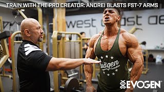 Train with The Pro Creator Andrei Blasts FST7 Arms with Hany [upl. by Nylanna]