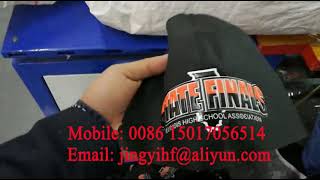 How to use high frequency machine embossing tpu logo on clothesgarment [upl. by Suivatal]