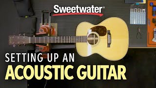 Acoustic Guitar Setup – How to Set up an Acoustic Guitar 🎸  Guitar Lesson [upl. by Yrrok]